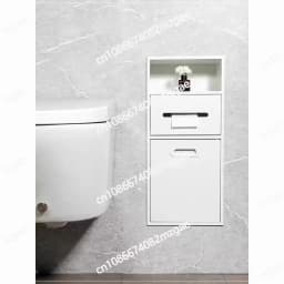 Stainless steel niche toilet toilet embedded trash can tissue bathroom storage cabinet available