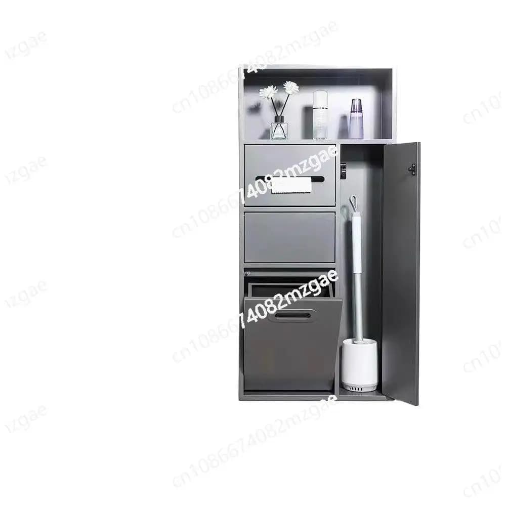 Stainless steel niche toilet toilet embedded trash can tissue bathroom storage cabinet available