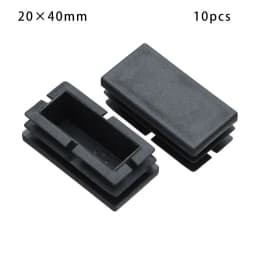 10Pcs Plastic Black Chair Feet Tube Cap Furniture Non-slip Foot Protective Pad Steel Rectangular Tube Plug Dust-Proof Foot Cover