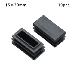 10Pcs Plastic Black Chair Feet Tube Cap Furniture Non-slip Foot Protective Pad Steel Rectangular Tube Plug Dust-Proof Foot Cover