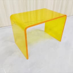 Modern Simple Home Furniture U Shape Translucent Acrylic Footrest Stool Low Shoes Stool