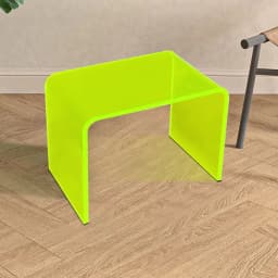 Modern Simple Home Furniture U Shape Translucent Acrylic Footrest Stool Low Shoes Stool
