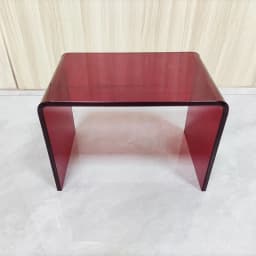 Modern Simple Home Furniture U Shape Translucent Acrylic Footrest Stool Low Shoes Stool