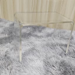 Modern Simple Home Furniture U Shape Translucent Acrylic Footrest Stool Low Shoes Stool