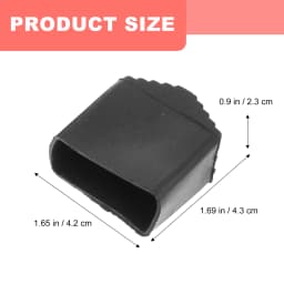 2pcs Anti Slip Ladder Feet Rubber Covers Non Skid Pads Furniture Legs Stairs Accessories Foot Caps Black Color