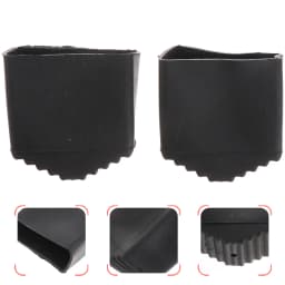 2pcs Anti Slip Ladder Feet Rubber Covers Non Skid Pads Furniture Legs Stairs Accessories Foot Caps Black Color