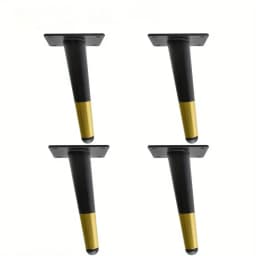 4pcs Furniture Legs Oblique Conical Metal Legs Matte Mid-Century Style Furniture Feet for Sofa Cabinet Table Chair Cupboard DIY