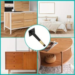 4pcs Furniture Legs Oblique Conical Metal Legs Matte Mid-Century Style Furniture Feet for Sofa Cabinet Table Chair Cupboard DIY