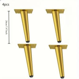 4pcs Furniture Legs Oblique Conical Metal Legs Matte Mid-Century Style Furniture Feet for Sofa Cabinet Table Chair Cupboard DIY