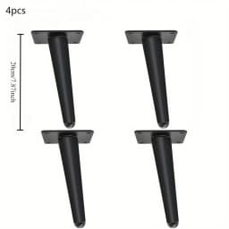 4pcs Furniture Legs Oblique Conical Metal Legs Matte Mid-Century Style Furniture Feet for Sofa Cabinet Table Chair Cupboard DIY