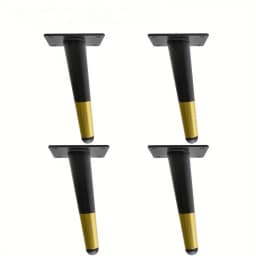 4pcs Furniture Legs Oblique Conical Metal Legs Matte Mid-Century Style Furniture Feet for Sofa Cabinet Table Chair Cupboard DIY