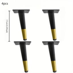 4pcs Furniture Legs Oblique Conical Metal Legs Matte Mid-Century Style Furniture Feet for Sofa Cabinet Table Chair Cupboard DIY