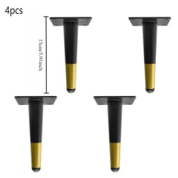 4pcs Furniture Legs Oblique Conical Metal Legs Matte Mid-Century Style Furniture Feet for Sofa Cabinet Table Chair Cupboard DIY