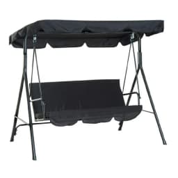 2-Piece Terrace Swing Chair Top Rain Cover Rain Pleated Park Rain Cover Outdoor Dust Cover Waterproof Swing Seat 142x120x18cm