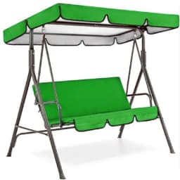 2-Piece Terrace Swing Chair Top Rain Cover Rain Pleated Park Rain Cover Outdoor Dust Cover Waterproof Swing Seat 142x120x18cm