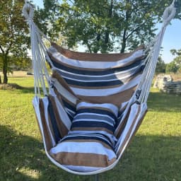 1pc Leisure Fabric Hammock Chair Outdoor Swing Chair Hammock Dormitory Hammock Chair Anti Rollover Hammock With Storage Bag