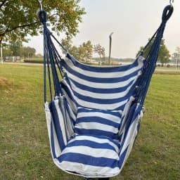 1pc Leisure Fabric Hammock Chair Outdoor Swing Chair Hammock Dormitory Hammock Chair Anti Rollover Hammock With Storage Bag