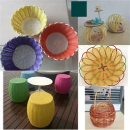 500G Gray Four-Wire Flat Synthetic Rattan Woven Material, Used to Weave and Repair Plastic Rattan for Chairs, Tables, Hammoc