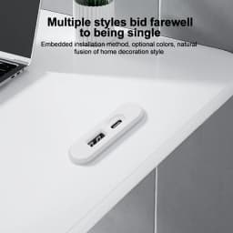 Desktop Embedded USB Socket Furniture Desk Portable Dual USB Charging Plug Computer Desk Office Furniture Accessories