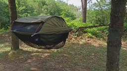Quick Opening Travel Hammock, Bottom Mosquito Cover, Outdoor Camping, Detachable Mosquito Net