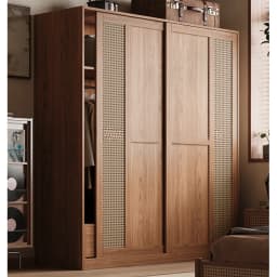 Large Drawers Locker Wardrobes Rattan Women Nordic Sliding Door Storage Closet Organizer Rack Teen Armario Furniture Home