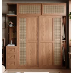 Large Drawers Locker Wardrobes Rattan Women Nordic Sliding Door Storage Closet Organizer Rack Teen Armario Furniture Home