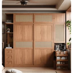 Large Drawers Locker Wardrobes Rattan Women Nordic Sliding Door Storage Closet Organizer Rack Teen Armario Furniture Home