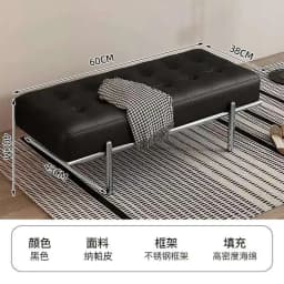 Entrance Porch Soft Shoe Bench Living Room Sofa Bench Bedroom Bed End Bench Metal Frame Integrated Benchs Minimalist Furniture