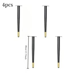 4pcs Furniture Leg Accessories Furniture Legs Metal Furniture Legs Replacement Living Room Bedroom Table Cabinet TV Stand Feet