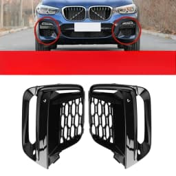 B-M 1Pair Front Bumper Fog Light Grille Frame For BMW X3 G01 X4 G01 G02 G08 18-2020 Exterior Cover (With Fog Lamp Hole)