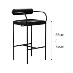 Scandinavian Bar Stool Industrial Chic Counter Height Stool with Backrest Modern Minimalist Kitchen Island Stool for Home/Cafe