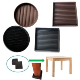 4Pcs/set Non Slip Furniture Pads Square Round Rubber Furniture Caster Cups Bed Couch Chair Feet Stoppers
