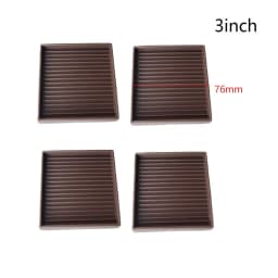 4Pcs/set Non Slip Furniture Pads Square Round Rubber Furniture Caster Cups Bed Couch Chair Feet Stoppers