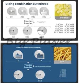 HLC-300 Vegetable Cutter Cutter Head Various Models Full Series Accessories Cutter Head Blade Reamer Switch Screw