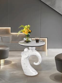 Home Decor Elephant Statue Side Tables Living Room Round Tea Table Bedroom Bedside Table Creative Animal Sculpture Coffee Tables
