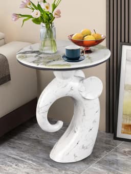 Home Decor Elephant Statue Side Tables Living Room Round Tea Table Bedroom Bedside Table Creative Animal Sculpture Coffee Tables