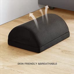A95G 1 Piece Foot Rest Under The Work Desk, Black Double-Layer Adjustable Footstool Memory Foam Suitable For Office