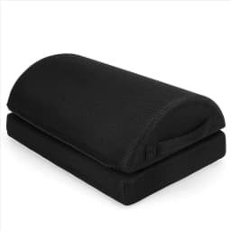 A95G 1 Piece Foot Rest Under The Work Desk, Black Double-Layer Adjustable Footstool Memory Foam Suitable For Office