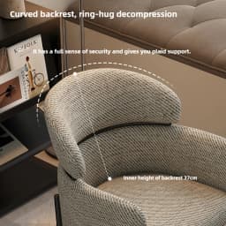 Italian Minimalist Casual Chair Light Luxury Home Retro Kitchen Dining Chair Light Luxury High-end Nordic Dining Table Backrest