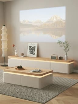 Customized Coffee Table Living Room Household Small Apartment Tea Table Minimalist Log Wind Coffee Table TV Cabinet