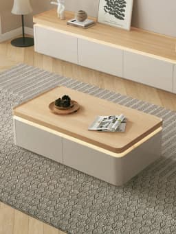 Customized Coffee Table Living Room Household Small Apartment Tea Table Minimalist Log Wind Coffee Table TV Cabinet