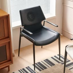 Italian Light Luxury Dining Chair Home Iron Backrest Stool Saddle Leather Armchair Hotel Negotiation Chair Restaurant Chair