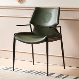 Italian Light Luxury Dining Chair Home Iron Backrest Stool Saddle Leather Armchair Hotel Negotiation Chair Restaurant Chair