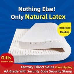 100% Thailand Natural Latex Mattress High End Latex Mats Source Liquid Foldable Slow Rebound Chinese Mat with Cover Customizable