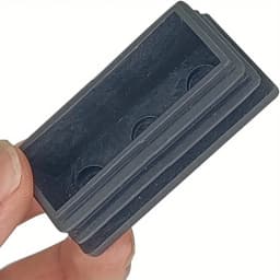 10 pcs Rectangle Plastic Hole Plugs Inserts Pipe Caps and Plugs, Black Rectangular Tube Plug End Caps for Metal Tubing