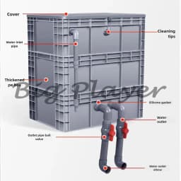 Fish tank filter drip box, fish pool water circulation turnover box, filter box, filtration device, wall mounted oxygenation