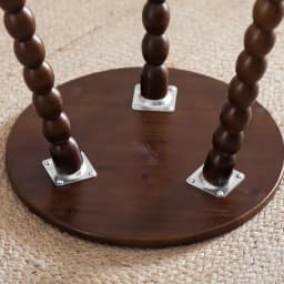 Mid-Century Coffee Table Small Round Side Tables for Sofa Rubber Wood End Tables Vintage Accent Table for Living Room Home Decor