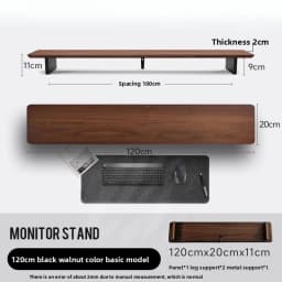 Z3 Modular Monitor Stand Premium Computer Riser for Ergonomic Workspace Modern Desk Organizer for Office Walnut/Black/White