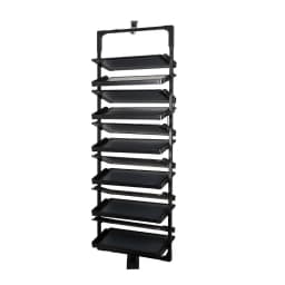 Space Saving 360° Rotating Shoe Rack, Multi-layer Shoe Holder Storage Organizer, Built-in Height Adjustable Shoe Cabinet Closet