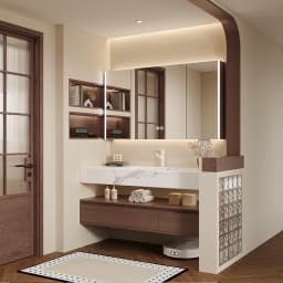 Partitions Organizer Bathroom Cabinet Mirror Modern Skincare Drawers Display Bathroom Cabinet Paper Slim Gabinete Home Furniture